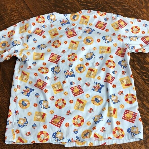 Ni-Q-Ta Light Blue With Sporty Bears Shirt and Shorts Pajama Set Size M - Picture 3 of 16